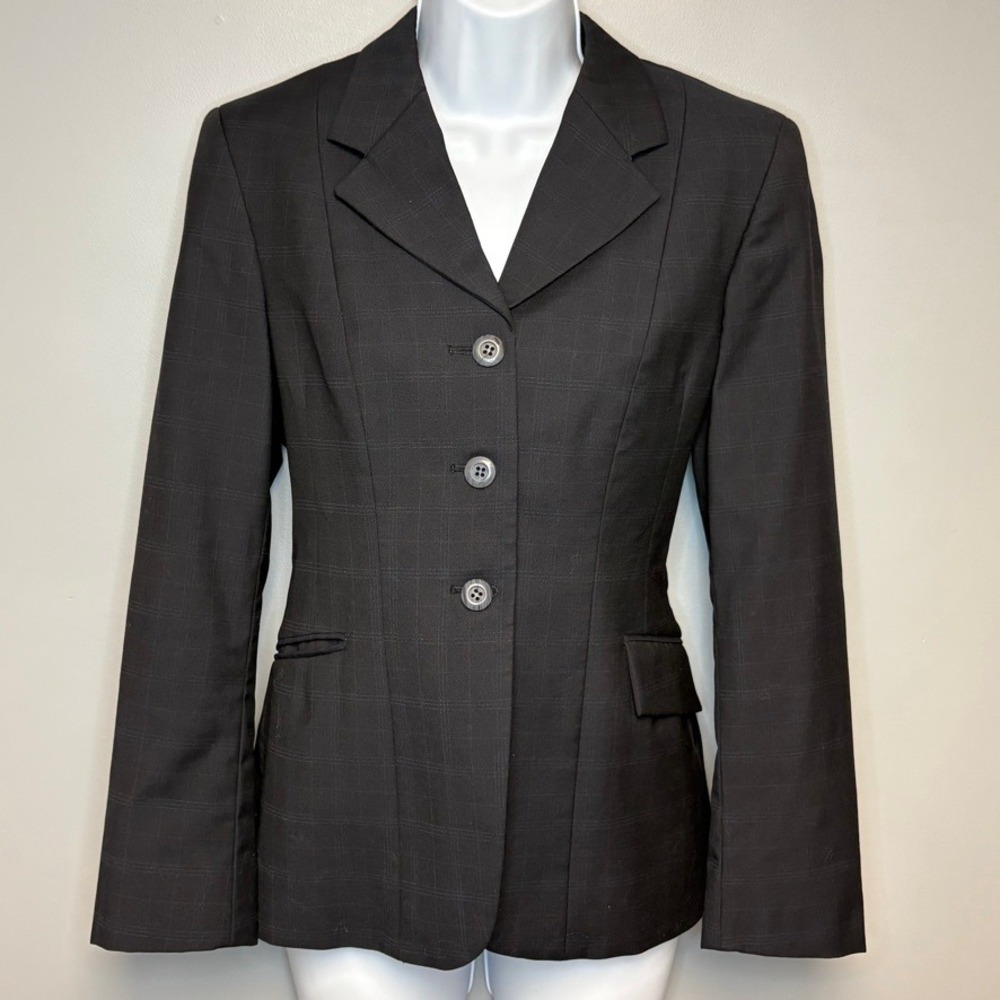 Grand Prix Show Equestrian Navy Wool Riding Made In Canada‎ Ladies Sz 12S